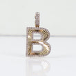 10K YG Diamond Letter B  Pendant / 3gr / 0.8in / D-0.60Ct