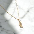 18K Yellow Gold Moon Jewelry Set / 1.7gr / 17in