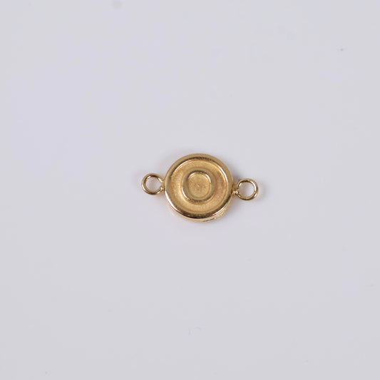 18K YG Letter O Mate Ironwork / 0.41gr / 1.5in /