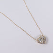 14K YG Lab Diamond Heart Set Jewelry / 2.92gr / 1mm / 18in / 3.60Ct Lab / VS / F