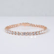 14K RG Lab Diamond Tennis Bracelet / 9.2gr / 4.3mm / 7in / 13.16Ct Lab Dia
