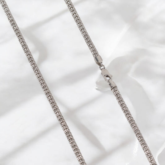 10K WG Moon Ice Chain / 30.4gr / 4.7mm / 26in /