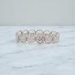 14K WG Diamond Luxury Flowers Bracelet / 26.71gr / 13mm / 7.5in / D-0.61Ct