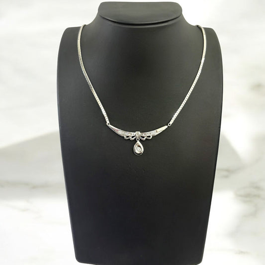 Platinum White Gold Diamond Luxury Chain Ct Dia / 17.1gr / 2.2mm / 17in