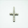 14K White Gold Lab Diamond Cross Pendant 6.05Ct Lab Dia Vs / 7.07gr / 2in
