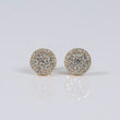 14K YG Lab Diamond Round Stud Earrings / 2.25gr / 10mm / 1 CTTW Lab VS / E-F