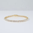 14K YG Lab Diamond Tennis Bracelet / 10.4gr / 4.5mm / 8in / 15.26Ct Lab Dia