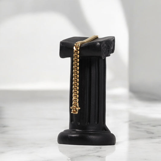 10K YG Micro Cuban Links Bracelet / 19.7gr / 6.2mm / 7 1/4in /