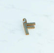 10K Yellow Gold Letter F Pendant With Diamond 0.70Ct / 3.5gr