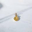 18K Yellow Gold Letter L Circle Pendant / 0.37gr