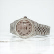 Watch Bustdown Rolex White Arabic Numbers / 36mm / Wt Dia