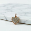 14K Rose-White Gold Diamond Heart Pendant 1.80Ct / 8.8gr