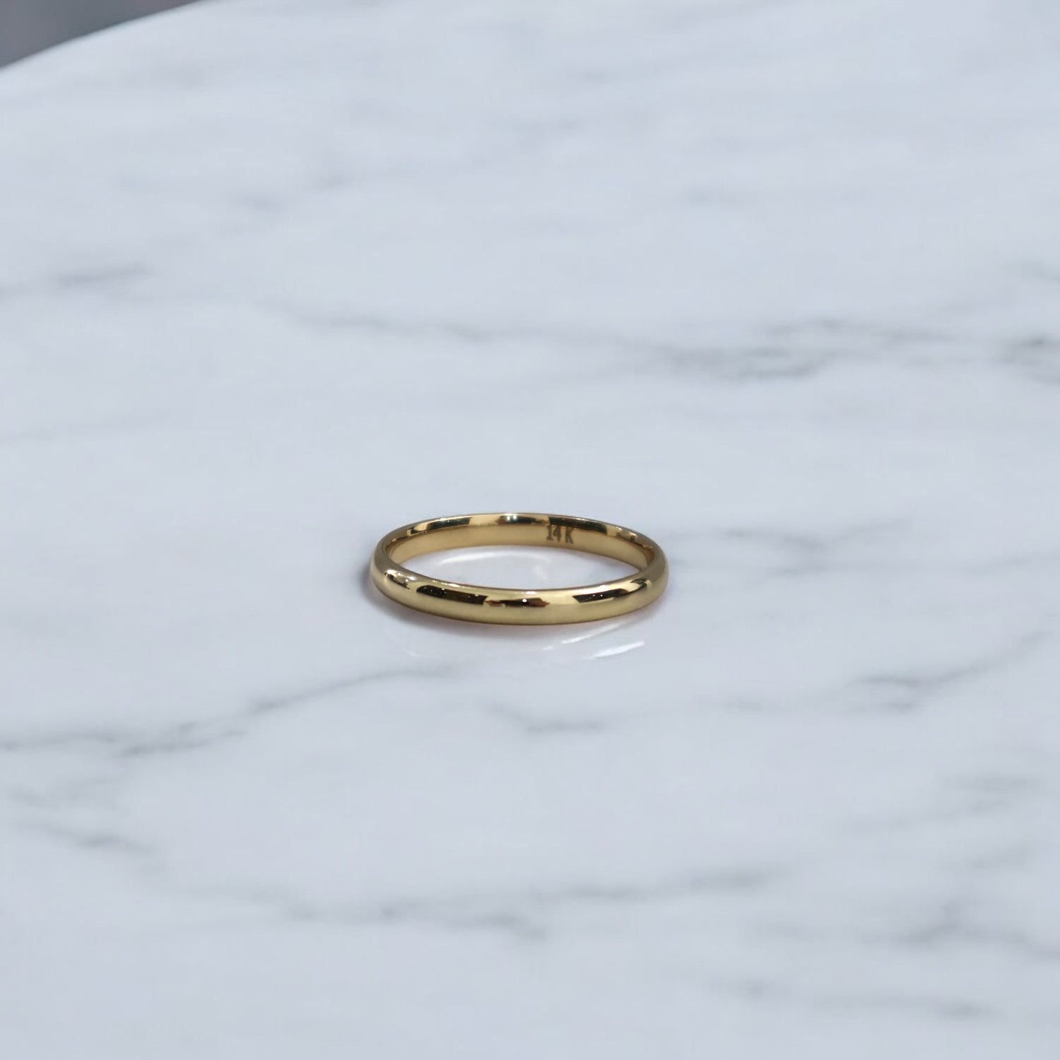 14K YG Luxury Engagement Ring / 1.88gr / 3mm / Sz 11