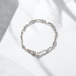 14K White Gold Diamond Luxury Bracelet Ct Dia / 6.4gr / 3.8mm / 7.5in