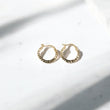 14K YG Fashion Hoop Earrings / 2.36gr / 0.7in /