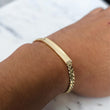 14K YG Cuban Link Name Plate Bracelet / 14.12gr / 5mm / 7in