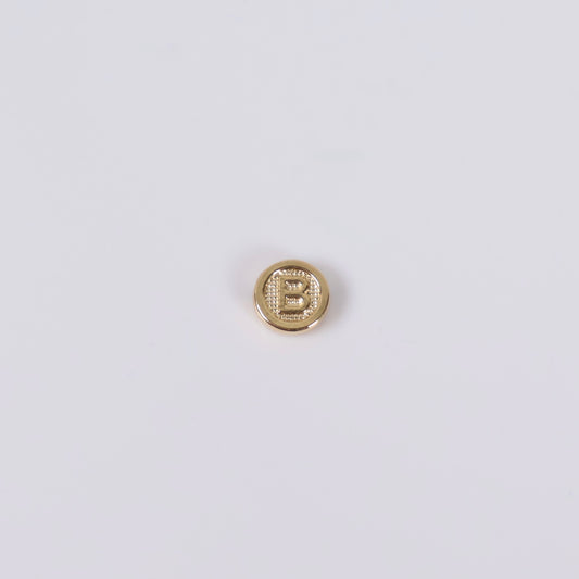 18K YG Letter B Textured Ironwork / 0.2gr / 7mm /