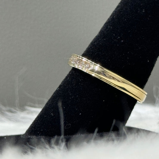 10K Yellow Gold Diamond Fashion Engagement Ring 0.25Ct Dia / 3.7gr / Size 10