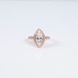 14K RG Lab Diamond Marquise Brilliant With Certificate Engagement Ring / 4.8gr / Sz 6 3/4 / 2Ct Lab / E / VS1