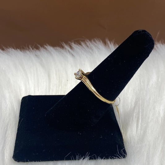 14K Yellow Gold Diamond Luxury Engagement Ring Ct Dia Wd / 3.7gr / Size 7.5