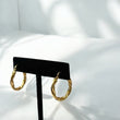 18K Yellow Gold Fashion Hoop Earrings / 2.1gr