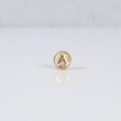 18K YG Letter A Mate  Bordered Circle Ironwork / 0.37gr / 8mm /
