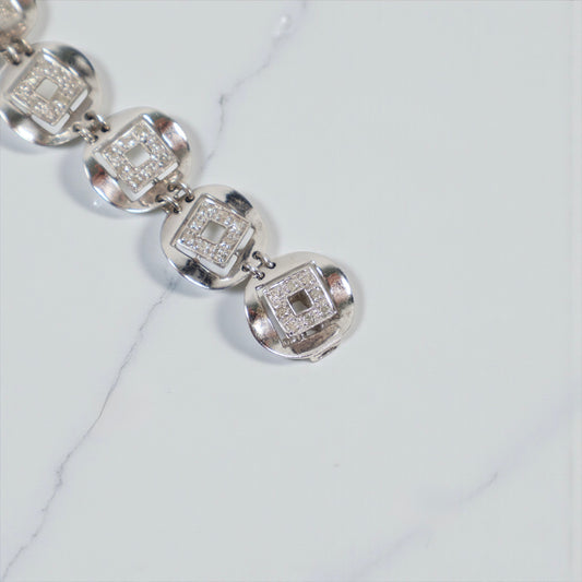 14K WG Diamond Luxury Bracelet / 15.85gr / 12.5mm / 7in / D-1Ct