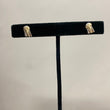 10K Yellow Gold Diamond Jesus Face  Stud Earrings 0.11Ct Dia / 2gr