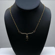 14K Yellow Gold Women'S Jewelry Set With Diamond - Sapphire / 5.8gr