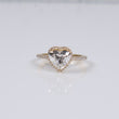 14K YG Lab Diamond Heart Cut Brilliant With Certificate Engagement Ring / 3.24gr / Sz 7 / 1.98 CTTW Lab VS / E-F