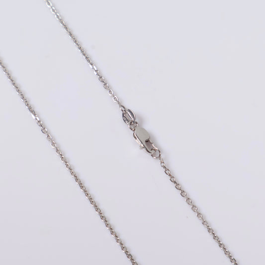 10K White Gold Agua Marina Jewelry Set With Diamond / 2.9gr
