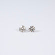 14K WG Lab Diamond Solitaire Round Stud Earrings / 2.38gr / 9mm / 6Ct Lab / VS / F