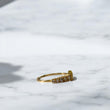 18K Yellow Gold Star Ring With Zircons / 1.5gr / Size 7