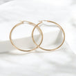 14K YG Fashion Hoop Earrings / 2.6gr / 1.7in /
