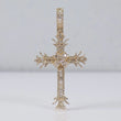 10K YG Diamond Cross Pendant / 5.9gr / 2in / 0.89Ct Dia
