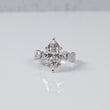 14K WG Lab Diamond Marquise Brilliant With Certificate Engagement Ring / 4.82gr / Sz 6.5 / 6.01 CTTW Lab VS / E-F