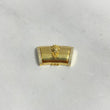 14K Yellow Gold Diamond On The Size Sleek Lock With Panther / 3gr / 9mm / 0.6in