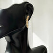 18K Yellow Gold Star Stud Earrings With Zircons / 1.8gr