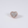 10K RG Diamond Double Heart Ring / 10.6gr / Sz 7 / 4.80Ct / VS2-SI / G-H