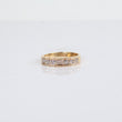 Women Ring 14K Yellow Gold With Diamonds / 5gr / Size 10