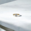 10K YG Luxury Round Solitaire Rings / 2.2gr / Sz 7 / White Zircons