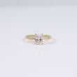14K YG Lab Diamond Cut Cornered Rectangular Modified Engagement Ring / 2.41gr / Sz 6 / 1.05Ct Lab Dia / E / VS1