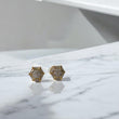10K Yellow Gold Diamond Fashion Stud Earrings 0.22Ct Dia / 1.65gr