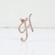 10K RG Diamond Letter H Italics Pendant / 2.55gr / 1in / D-0.80Ct