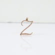 10K YG Diamond Little Letter Z Italics Pendant / 1.5gr / 0.8in / D-0.18Ct