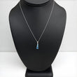 14K White Gold Diamond Luxury Jewelry Set Ct Dia Lab Blue / 1.6gr / 0.5mm / 16in
