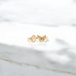 10K YG Diamond Butterfly - Letter C Rings / 2.15gr / Sz 7 1/4 / 0.07Wt Dia