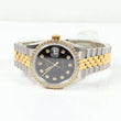 Rolex DateJust Dia Dial - Diamond Bezel Black Face Watch / 36mm