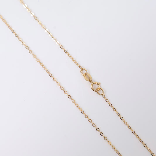 18K YG Oval Link Chain / 1.1gr / 1.3mm / 18in /