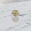 10K YG Egyptian Ankh Eye Fashion Rings / 9.33gr / Sz 11 / White Zircons